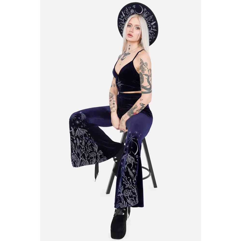 Restyle - COSMIC DIVINITY Bell bottom jeans - Dark blue